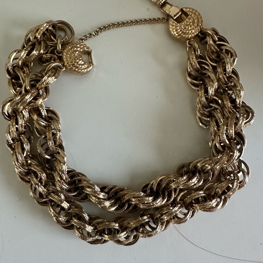 Monet Gold Rope Chain Bracelet